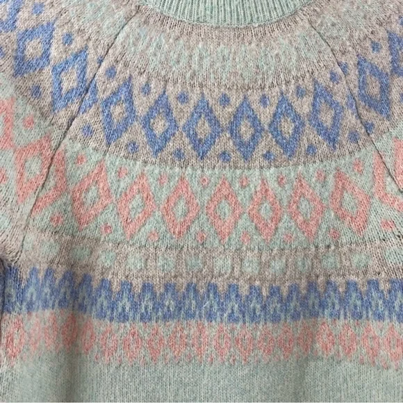 Ricki's Mock Neck Fair Isle Pull Over Sweater‎ Size Medium - Picture 10 of 16